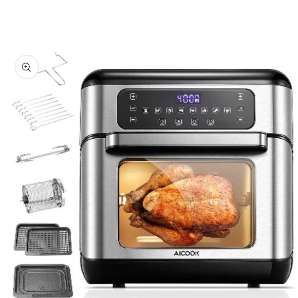 AICOOK Kitchen Aicook 1qt Air Fryer Oven 150w 15multifunction